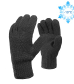 Одинарные полушерстяные перчатки (15% шерсть + 85% акрил), 7.5 класс, черный